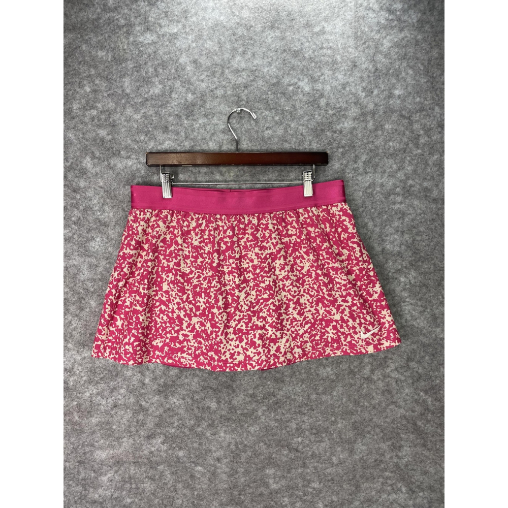Nike Dri-FIT Skort Womens XL Pink Print Tennis Golf Built In Shorts CK8216-616